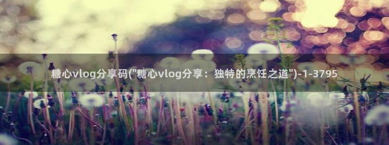 国产糖心vlog理万姬:糖心vlog分享